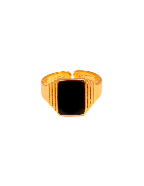 Anillo geométrico zirconia brillante
