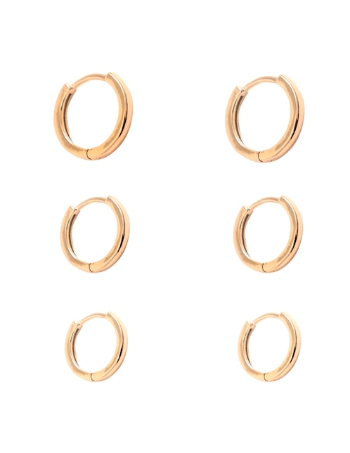 Set de aretes Girondela con acabado chapa de oro