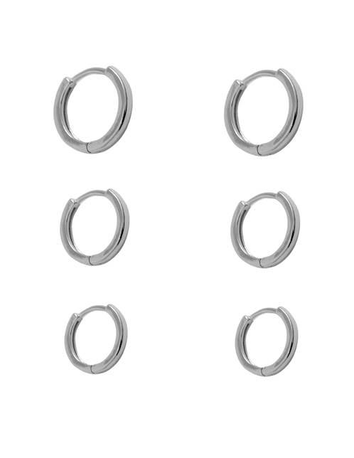 Set de aretes con acabado chapa de oro