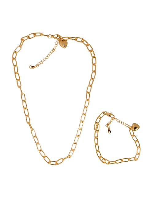 Collar y pulsera de eslabones Girondela 18 K