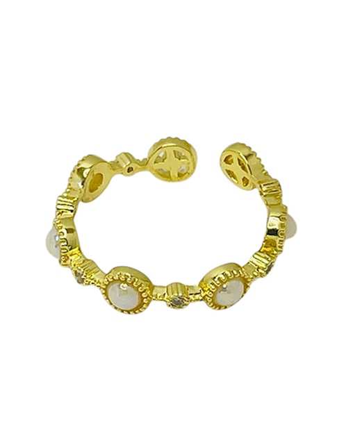 Anillo con acabado baño de oro 14 k 1