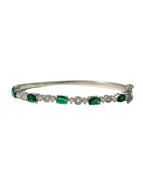 Pulsera 18 K con acabado baño de rodio 1