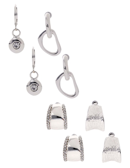 Set de aretes Weekend con acabado pulido
