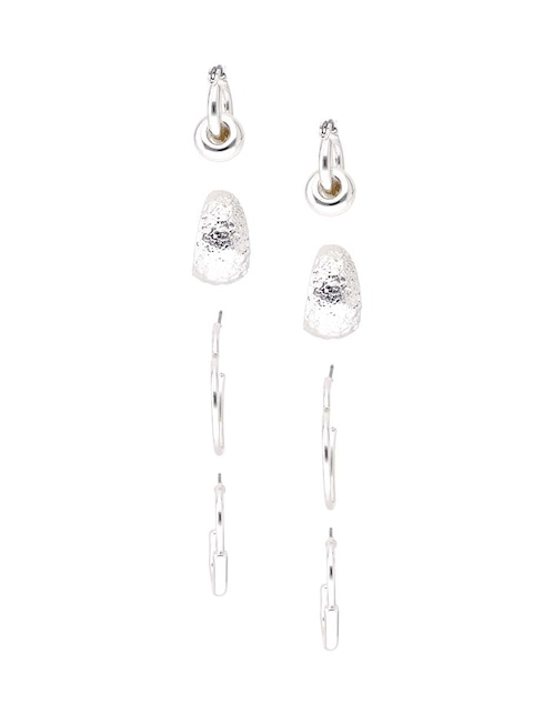 Set de aretes Weekend con acabado pulido