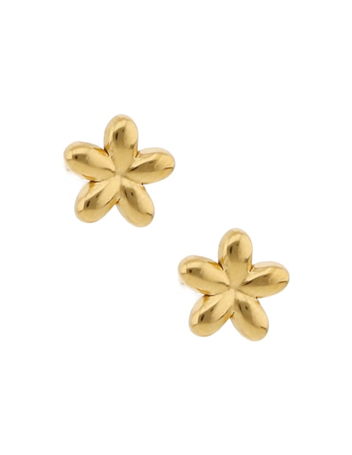 Broqueles de flor con acabado pulido