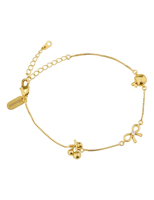 Pulsera Girondela 18 K acabado chapa de oro