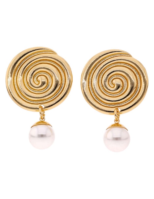 Aretes largos con acabado brillante 1