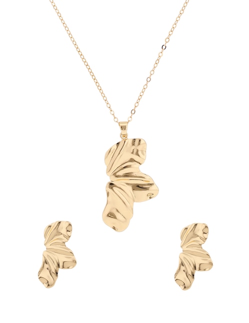 Aretes y collar de flor Weekend
