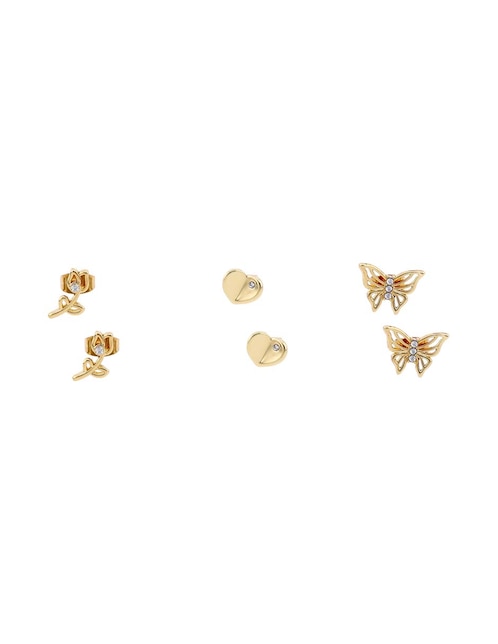 Set de aretes Weekend con acabado pavé