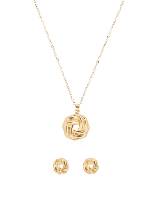 Aretes y collar de nudo Weekend