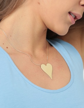 Collar de corazón Girondela 18 K