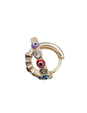 Aretes huggies de ojo Mashala acabado esmaltado