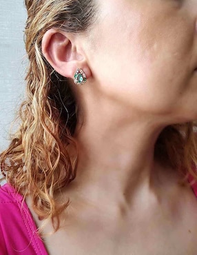 Broqueles de gota Mashala acabado brillante zirconia