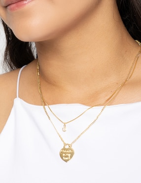 Cadena de corazón Girondela 18 K