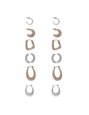 Set de aretes Weekend con acabado brillante fantasía