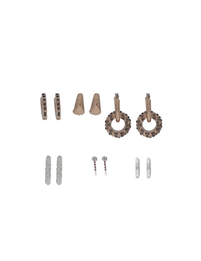 Set de aretes Weekend con acabado brillante fantasía