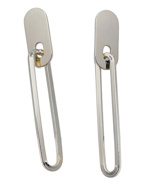 Aretes de eslabones Mashala con acabado baño de oro