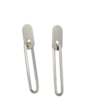 Aretes de eslabones Mashala con acabado baño de oro