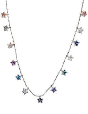 Collar De Estrella Mashala Baño De Oro 14 K