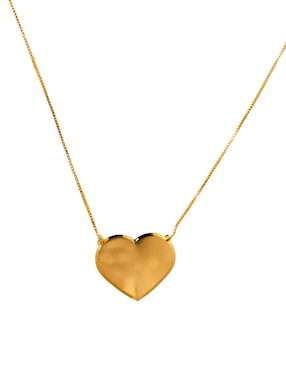 Collar De Corazón Girondela Chapa De Oro 18 K