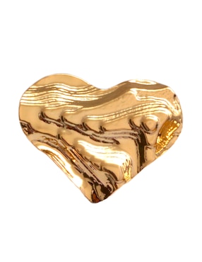 Aretes cortos de corazón Girondela 18 k con acabado chapa de oro