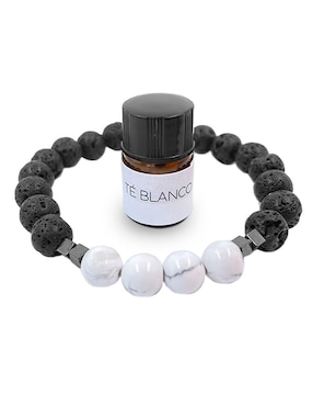 Set Pulsera Zenstone Té Blanco