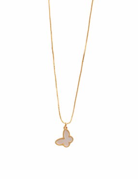 Collar de mariposa Girondela Dora 18 K
