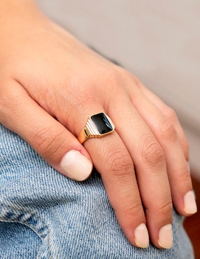 Anillo geométrico Girondela zirconia brillante