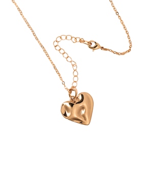 Aretes y collar de corazón Girondela 18 K
