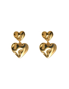 Aretes y collar de corazón Girondela 18 K
