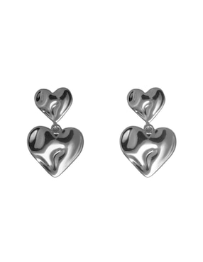 Aretes y collar de corazón Girondela 18 K