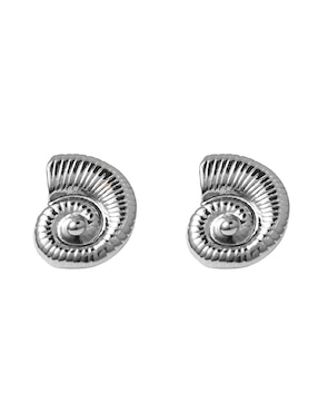 Aretes de caracol Girondela 844 con acabado chapa de oro
