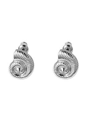 Aretes de caracol Girondela 844 con acabado chapa de oro