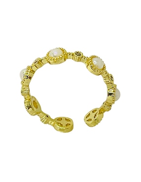 Anillo Mashala con acabado baño de oro 14 k
