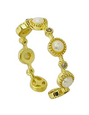 Anillo Mashala con acabado baño de oro 14 k