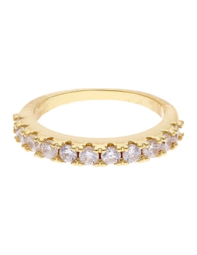 Anillo Girondela zirconia chapa de oro