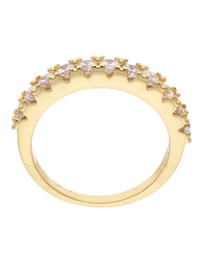 Anillo Girondela zirconia chapa de oro