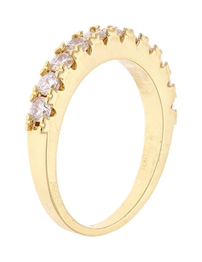 Anillo Girondela zirconia chapa de oro
