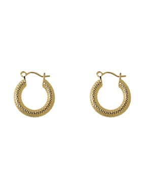 Arracadas Girondela chapa de oro 18 K