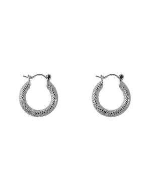 Arracadas redondas Girondela chapa de oro 18 k