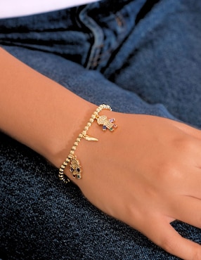 Pulsera Girondela 18 K con acabado chapa de oro