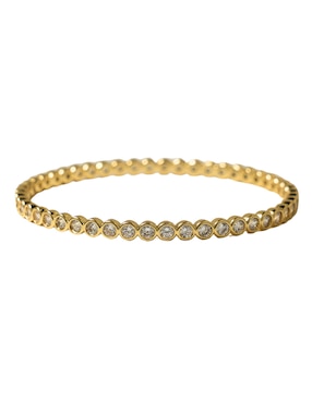 Brazalete Girondela 18 k con acabado chapa de oro
