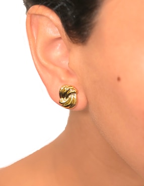 Broqueles de nudo Girondela chapa de oro 18 K