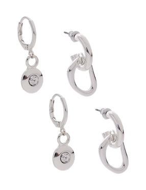 Set de aretes Weekend con acabado pulido