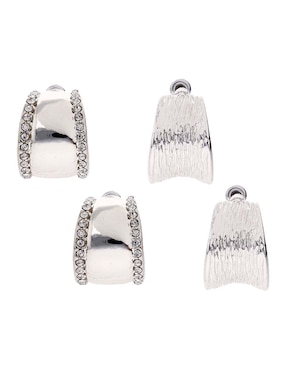 Set de aretes Weekend con acabado pulido