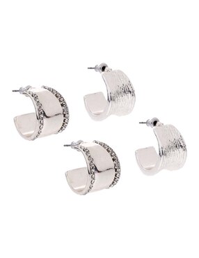Set de aretes Weekend con acabado pulido