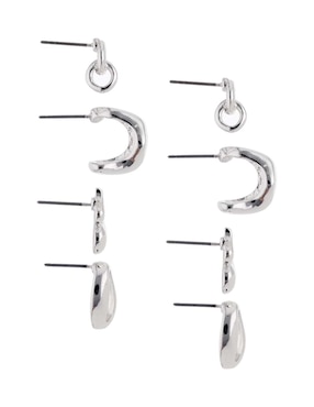 Set de aretes Weekend con acabado pulido
