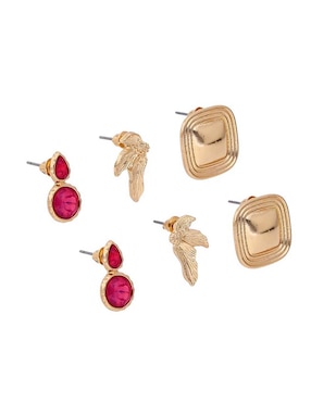 Set de aretes Weekend con acabado pulido