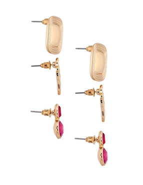 Set de aretes Weekend con acabado pulido