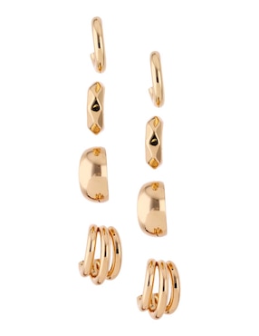 Set de aretes Weekend con acabado pulido